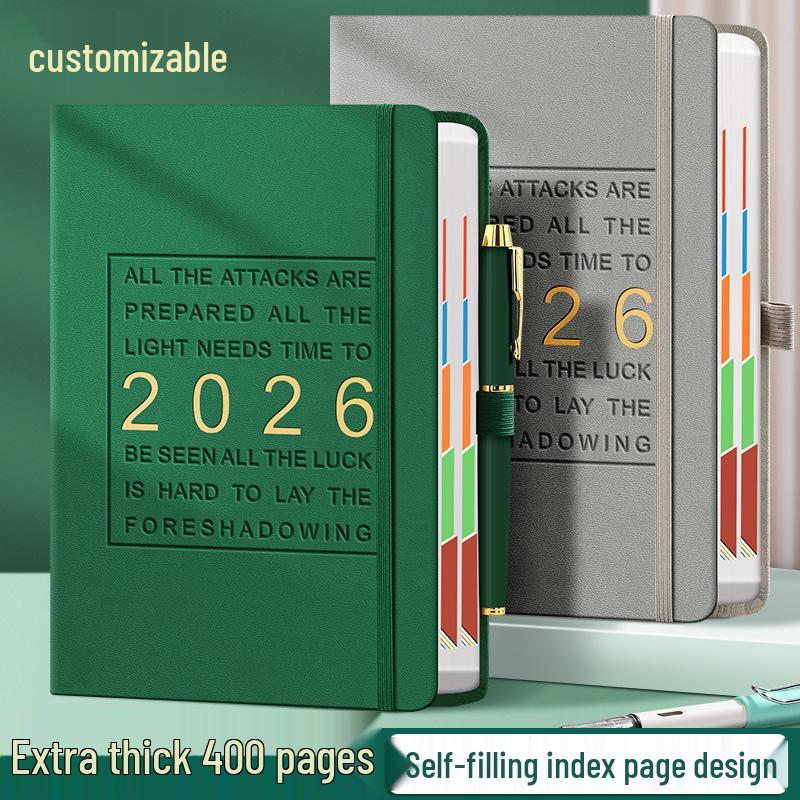 2026 A5 Premium Classification Notebook & Planner: Thickened Business Meeting Record Book