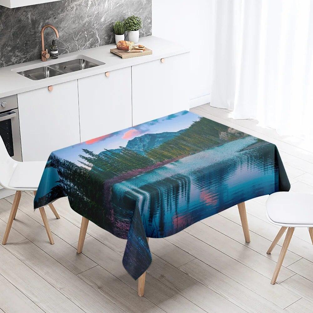 Natürliche Landschaft Tischdecke Outdoor Camping Antifouling Wasserdicht Esstisch Dekoration
