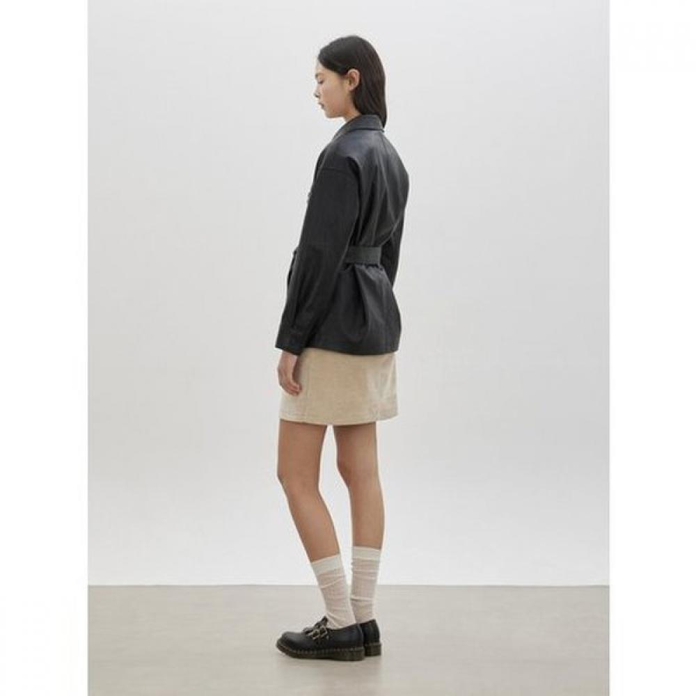 Cc Collect. Belted Leather Jacket C263psf151