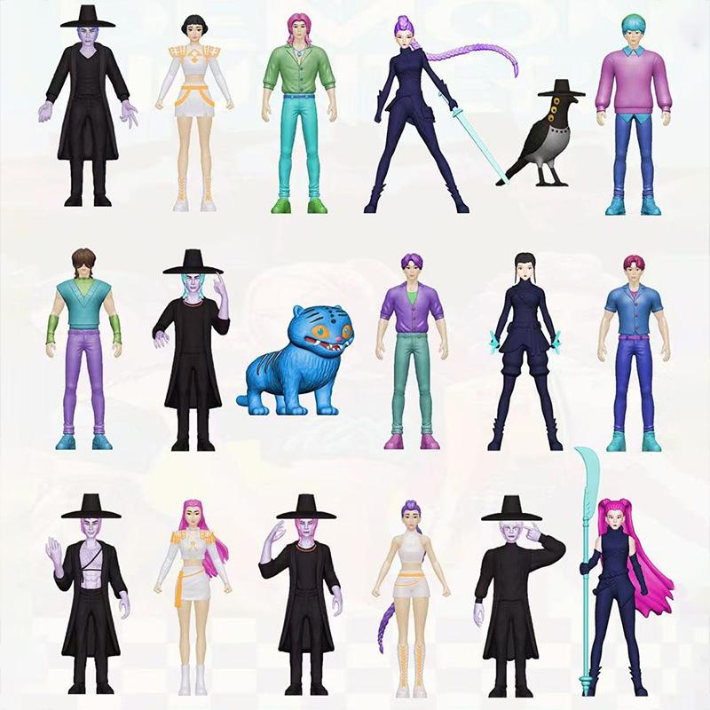 Anime Kpop Demon Hunters Figure K-Pop Demon Hunters Rumi Mira Zoey Tiger Figurine Toys Desk Decoration Statues Ornament Kid Gift