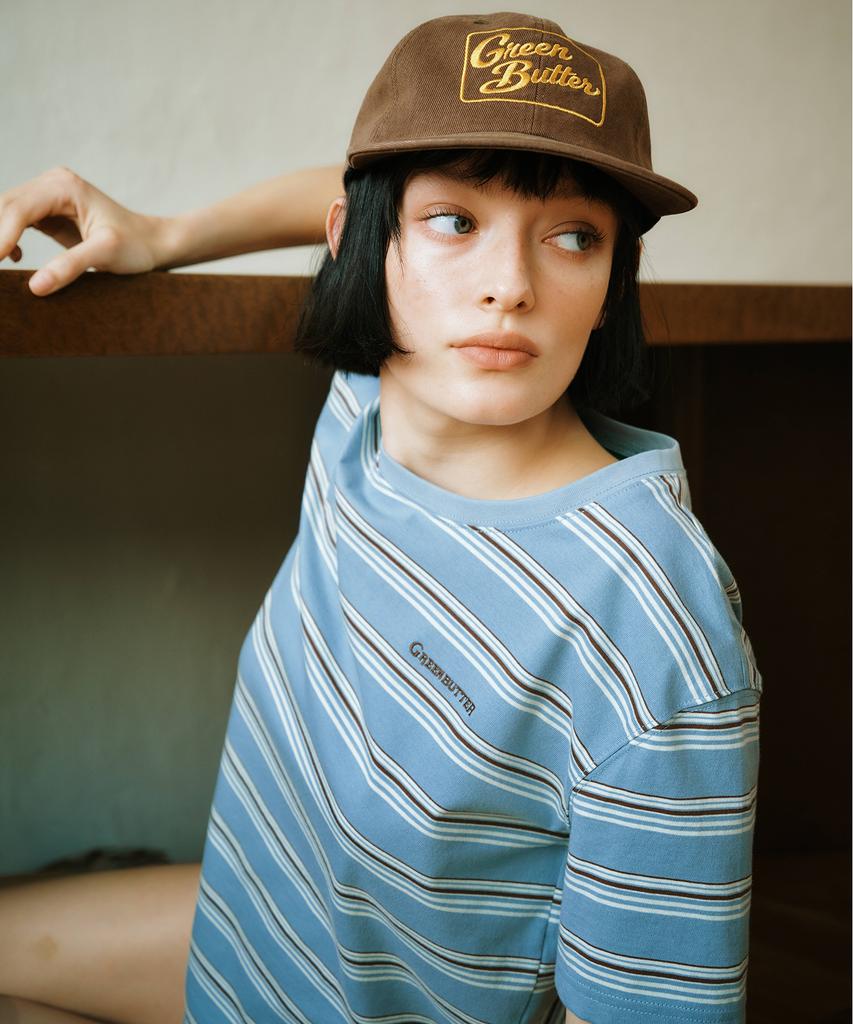GREENBUTTER Cotton Stripe Tee (Indie Blue)
