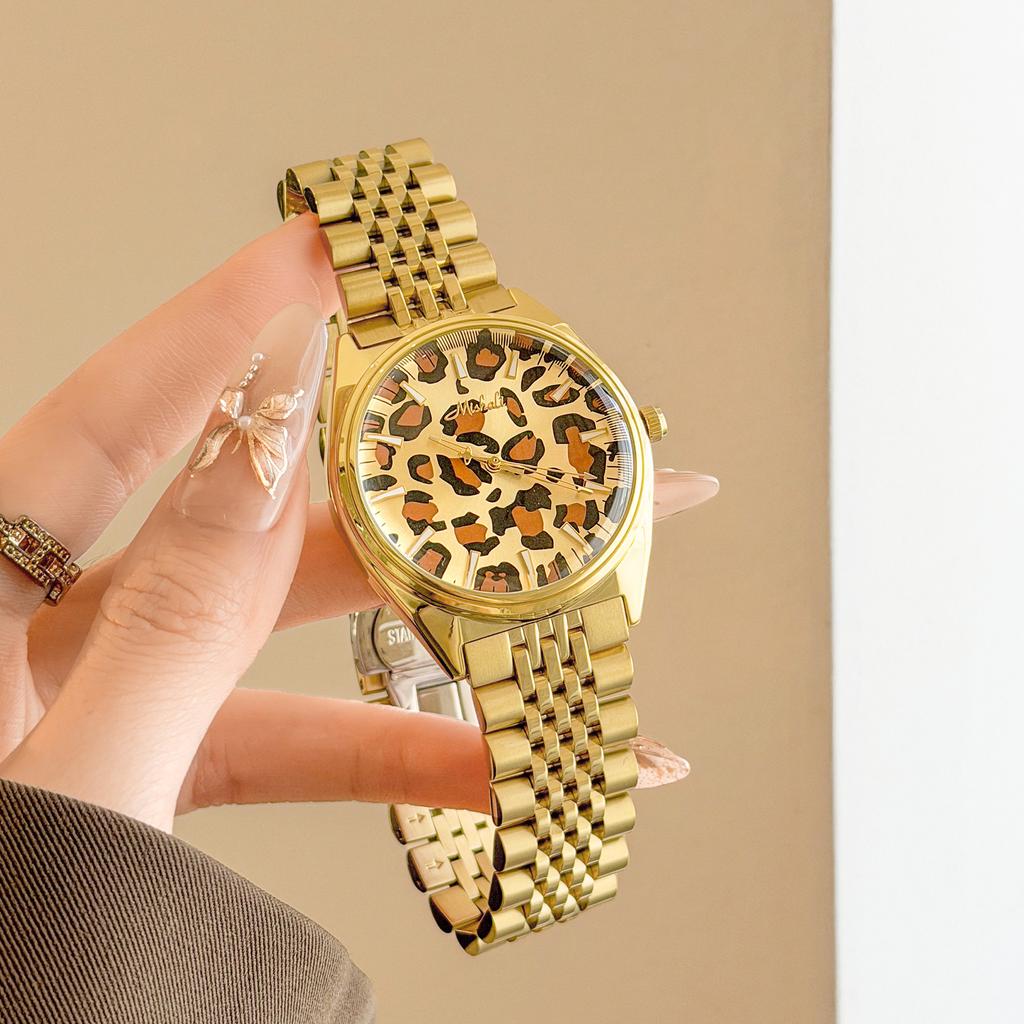 Neue Damenarmbanduhr mit Leopardenmuster-Armband Modisch und Trendig Hochwertiger Unisex-Stil Modell Exquisite Damenarmbanduhr.
