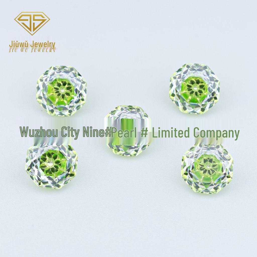 4-8mm Gradient Rose-Cut Two-Tone Soft Core Zircon Millennium Rose