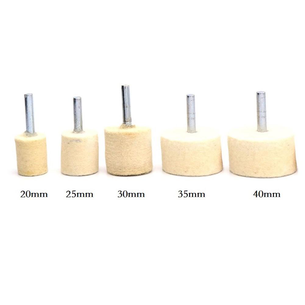 Easy to Use Wool Felt Mounted Polishing Wheel 6mm Shank Drill Attachment