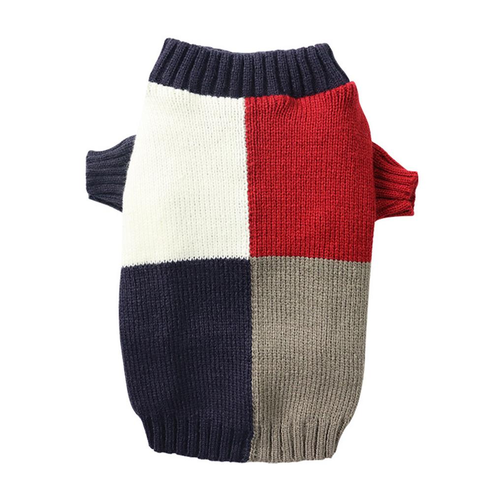 Stylish Color Block Dog Sweater Warm And Fashionable Winter Dog Clothes For Small Medium Dogs Winter Warm Doggie Sweater