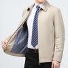 Frühlings- und Herbst-High-End-Jacke Herren Mittleren Alters Baumwolle Locker Reversjacke Herren Casual Papa-Kleidung Business-Jacke Oberteil