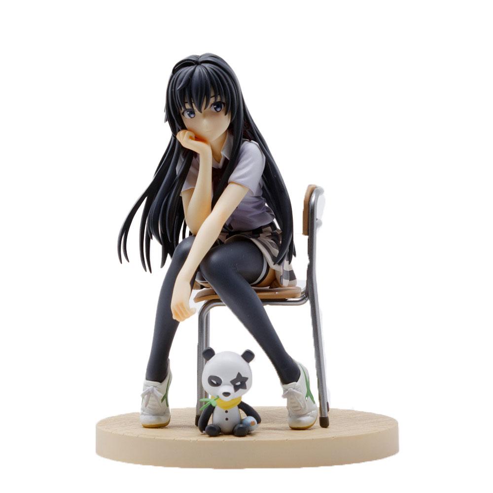 13CM Anime Yahari Ore no Seishun Love Comedy wa Machigatteiru Figure Yukinoshita Yukin Sitting Position Anime Model Toys Gifts
