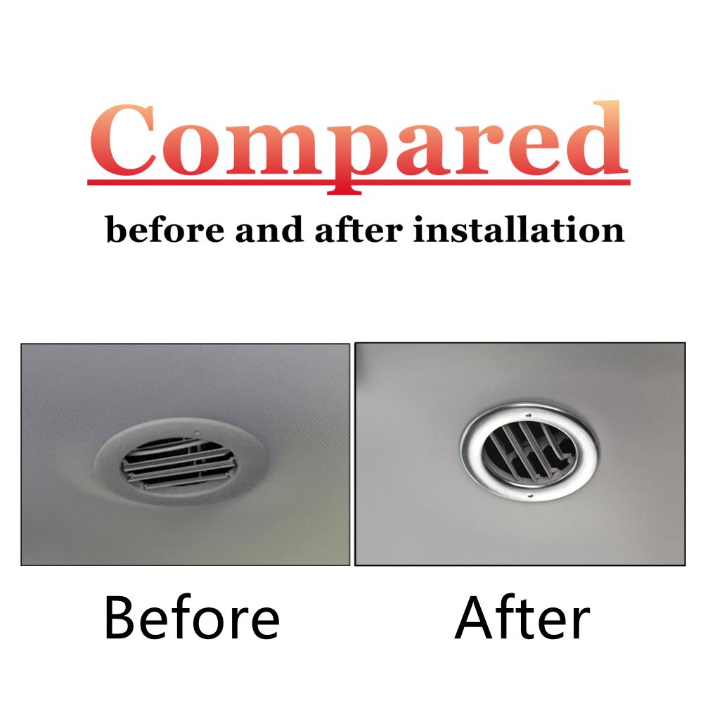 For Ford Edge 2015 2016 2017 ABS Plastic chrome Car Styling Interior Accessories Car Roof Air Vent outlet panel Frame Cover Trim