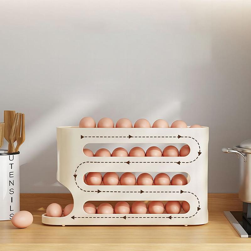 Refrigerator Egg Storage Box Automatic Scrolling Egg Holder Household Kitchen Dedicated Roll Off Egg Storage Rack
