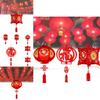 Elegant Non-woven Fabric Lantern Spring Festival Decoration For New Year And Chinese Lantern Festival