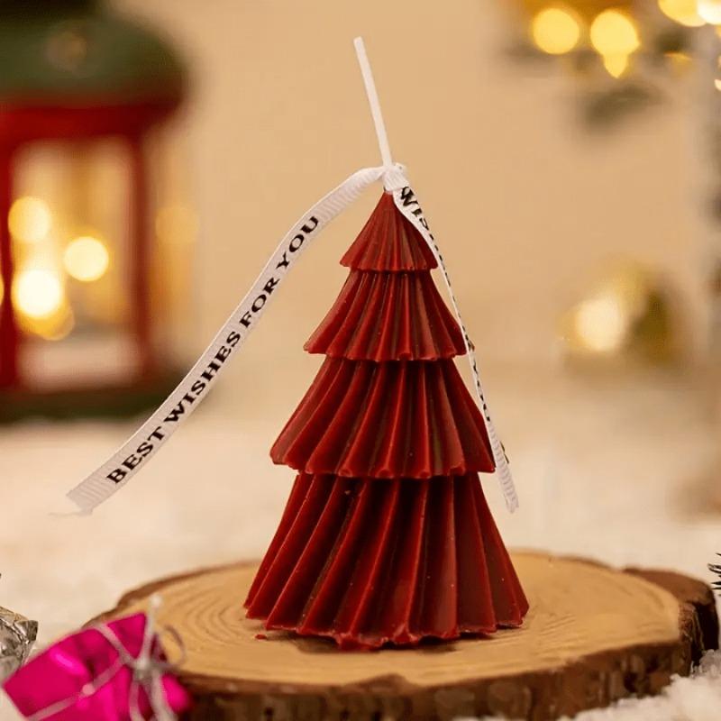 Unique Handmade Christmas Tree Scented Candles - Fragrance Therapy for Home Decoration and Gift Creativity Fun Convenient