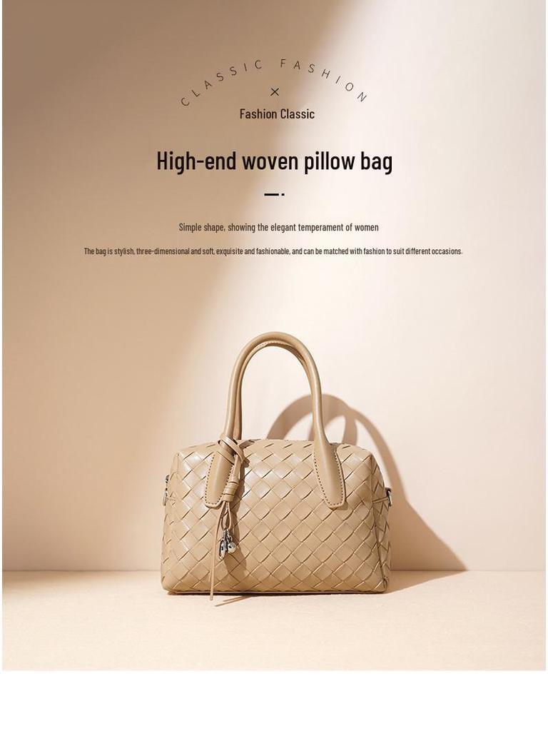 2025 Women's Genuine Leather Diamond Lattice Shoulder Bag - Fashionable and Versatile