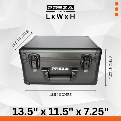 PREZA Graded Card Storage Box - Premium Slab Case Storage Holder for Graded Trading Cards (Black)