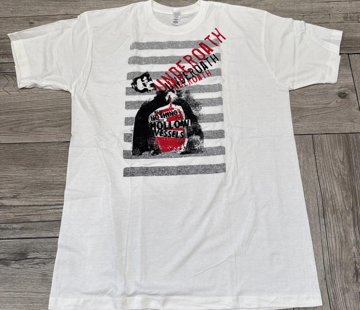 

OG Underoath Men s XL 100% Cotton T-shirt Mens Tees Top White Graphic Tee Define The Great Line early 2010 S