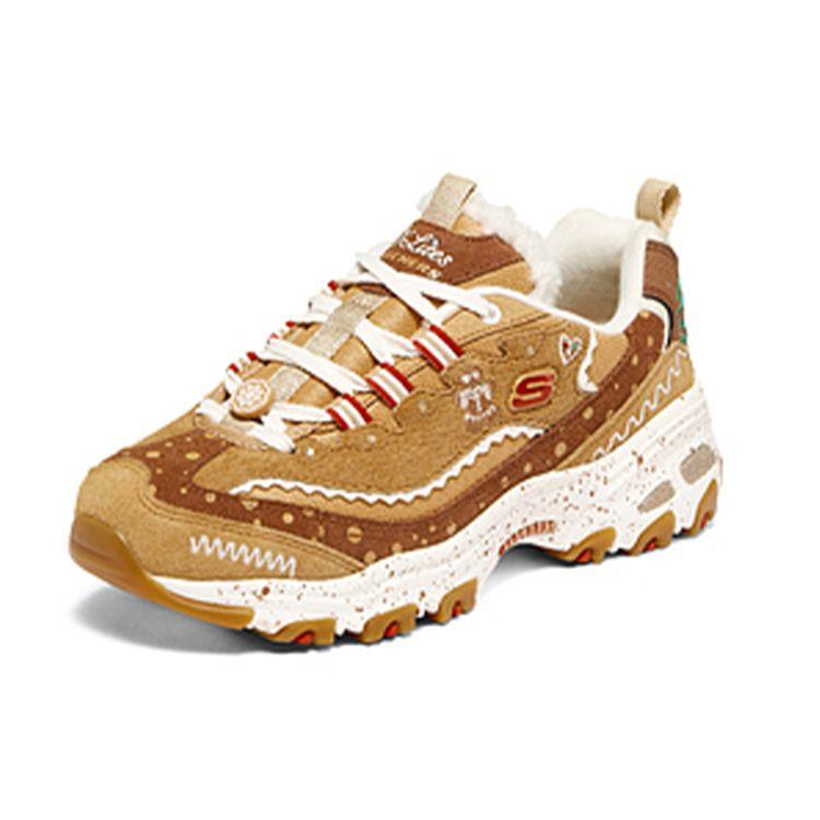 Skechers DLites 1.0 Snow Cake Shoes Women Sneakers Brown 149257-TNBR