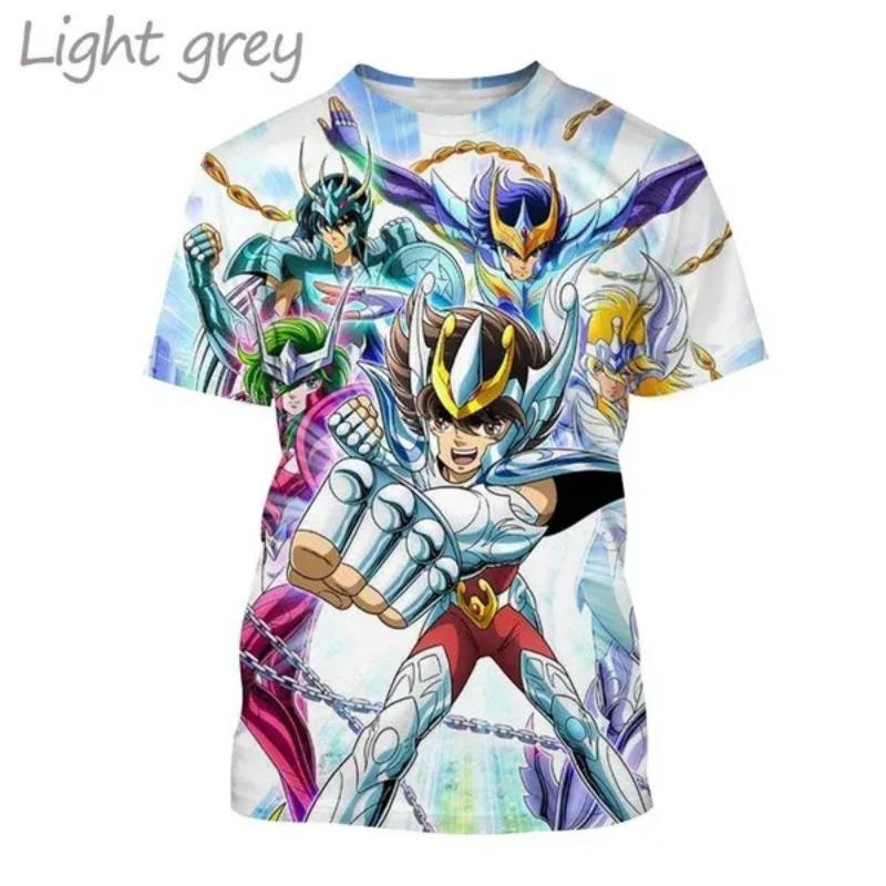 Saint Seiya 3D Printed T-shirt for men and Women Round neck Short-sleeved Casual Tops Oversized T-shirts Anime Tshirt Tee