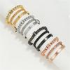 European and American retro crown woven bracelet, Roman letter stainless steel mesh open bracelet set three pieces men