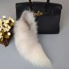 40Cm Large Fox Tail Keychain Soft Fluffy Fur Pom Pom Key Chain For Women Handbag Pendant Fashion Plush Animal Tail Keyring