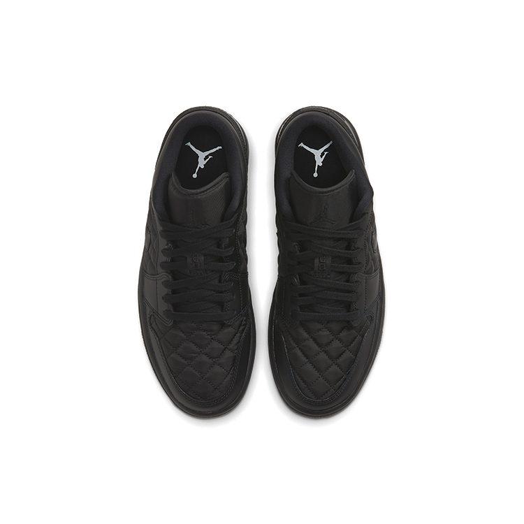 Jordan 1 Low Triple Black Quilted Women's DB6480-001