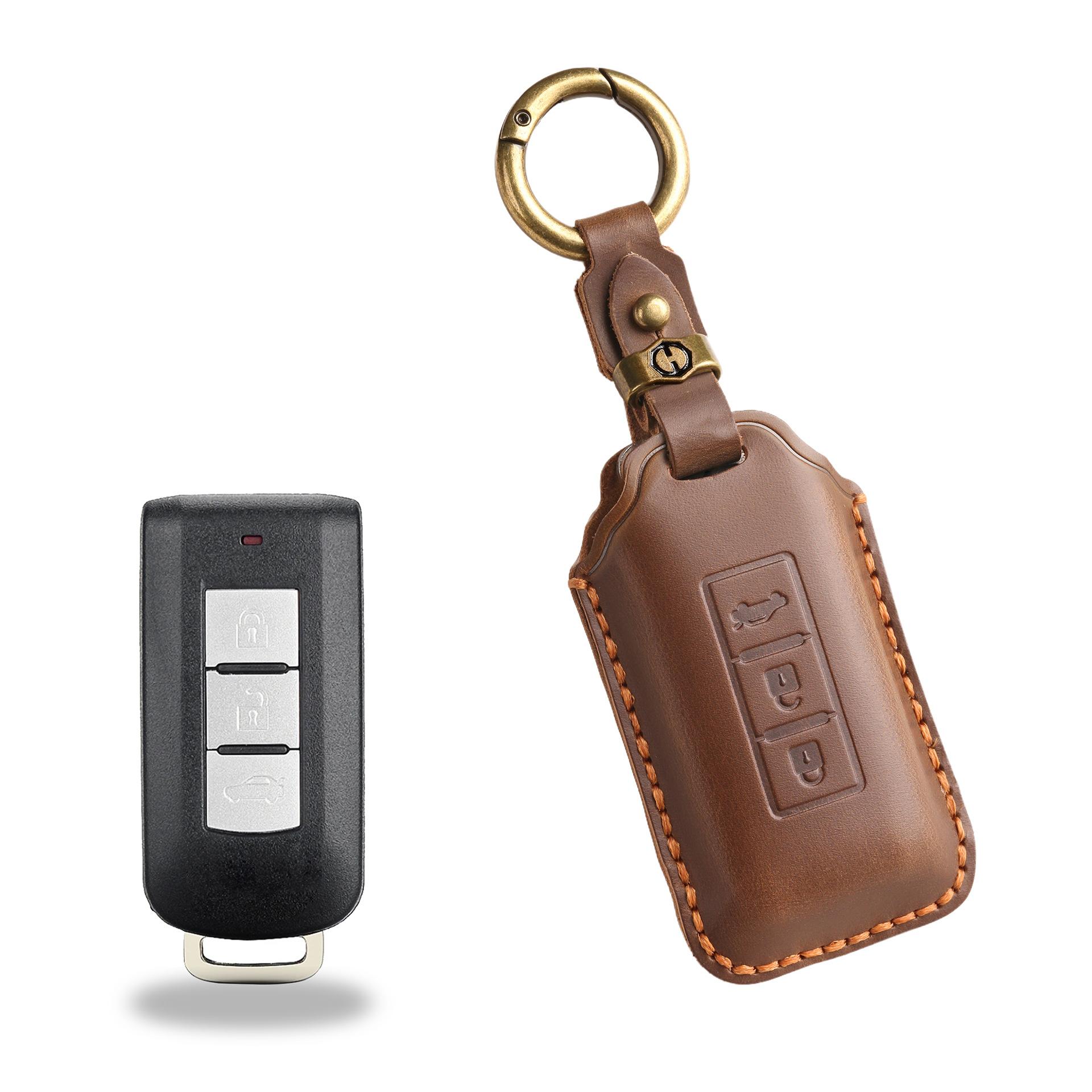 

Retro key set is suitable for Mitsubishi Outlander s new Jincun Pajero Lingyueluo Jincang Yishen key bag. коричневый