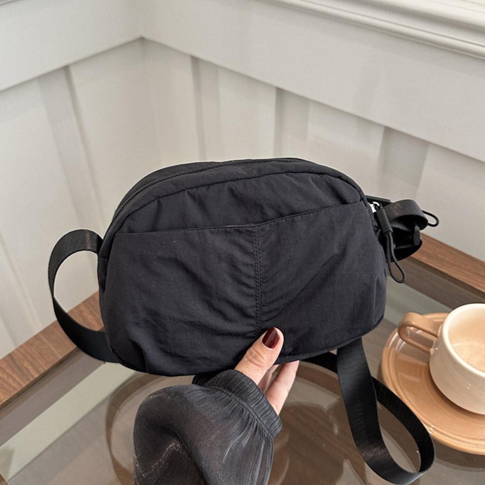 Square Crossbody Bag Quick-dry Nylon Commuting Bag Large Capacity Versatile Handbags Lightweight Casual Shoulder Bag