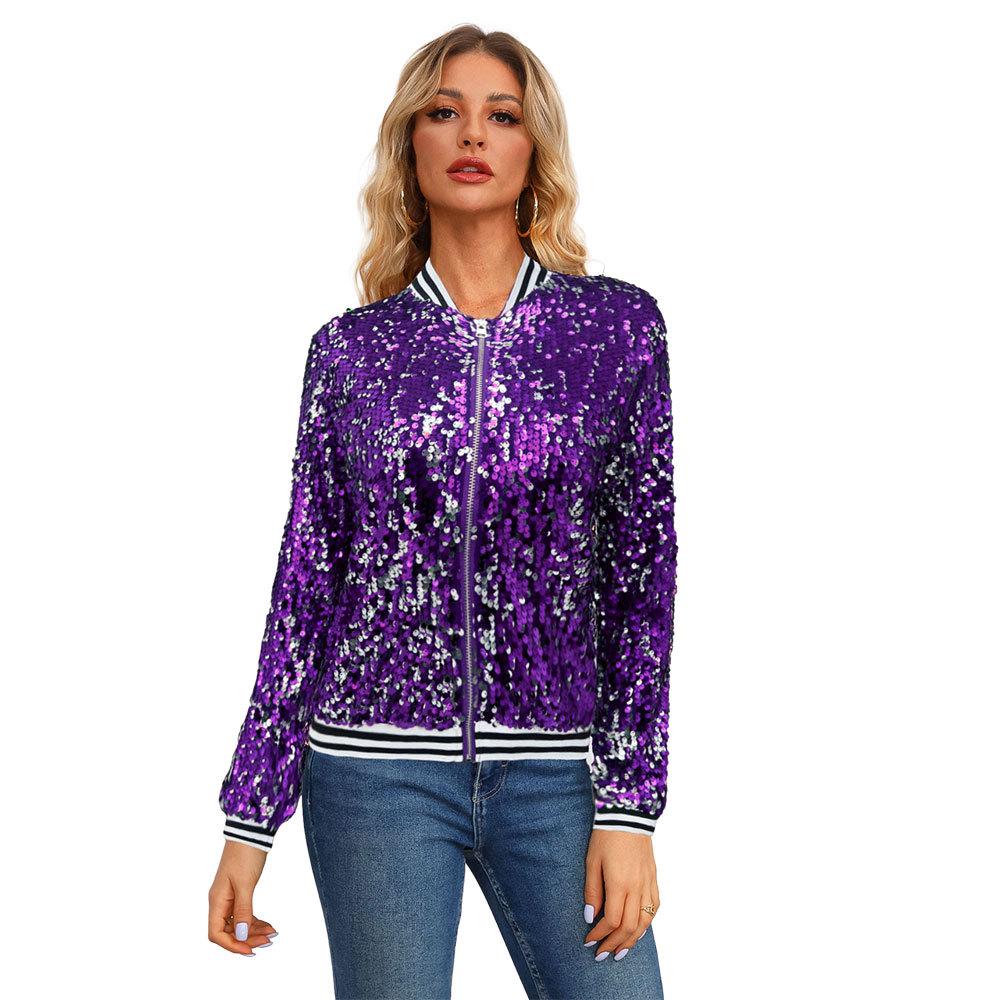 Sequin Long Sleeve Women's Jacket - Autumn/Winter Collection