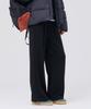 CHASECULT Unisex Mink Fleece-Lined Wide Pants - Black