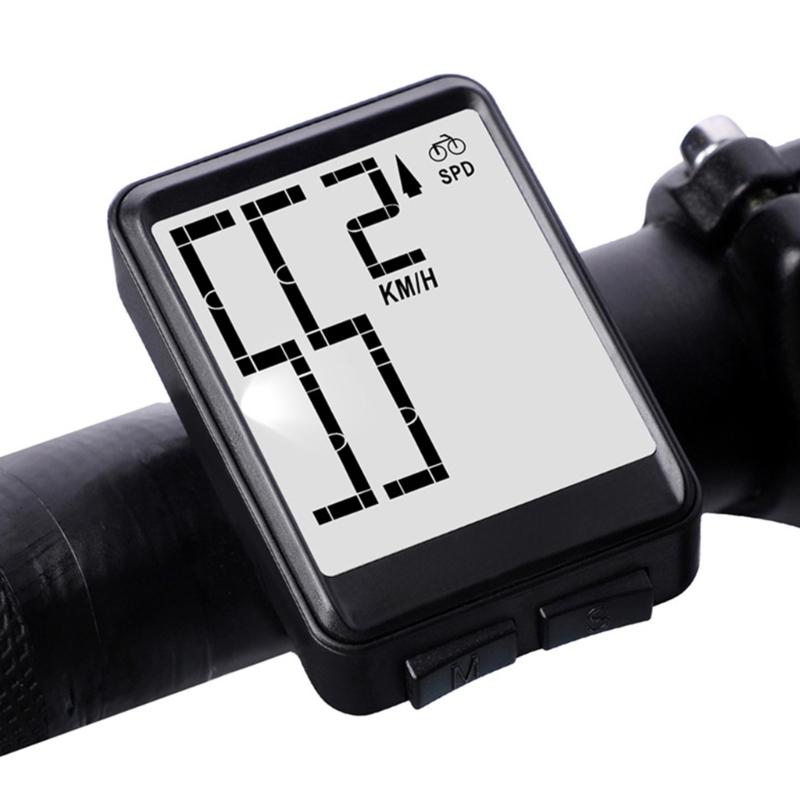Large Screen Wireless Bicycle Computer Waterproof Bike Speedometer Stopwatch with Backlight Bike Bicycle Speedometer