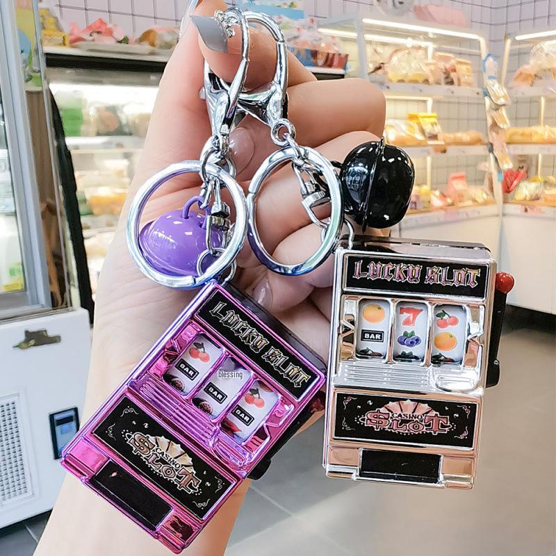 Mini Fruit Slot Machine Keychain: Fun Mixed Bag Pendant for All