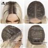 Noble Synthetic Lace Front Wigs For Women 26 Inch Wavy Platinum Blonde Ombre Wig Highlight Lace Front Wig Cosplay Lace Wigs