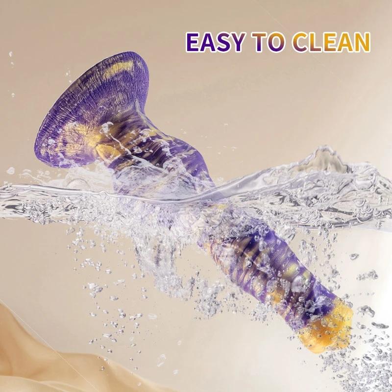 Realistischer Silikon-Tierdildo, vaginaler G-Punkt mit Saugnapf, Analplug, freihändiges Riesenmonster, erwachsenes weibliches Sexspielzeug