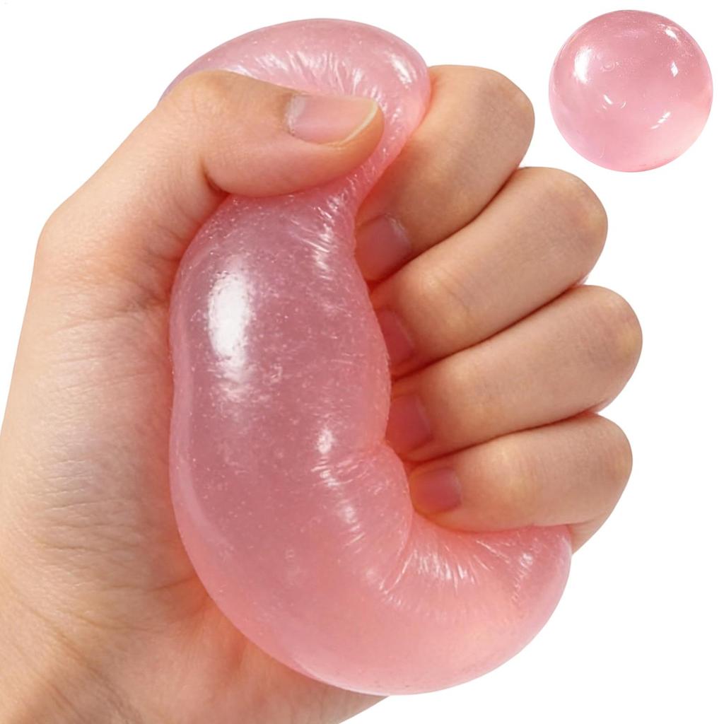Squeeze Stress Ball Calming Sensory Fidget Toy Slow Rebound Stress Relief Ball Transparency Coconut Oil Maltose Squeeze Toys