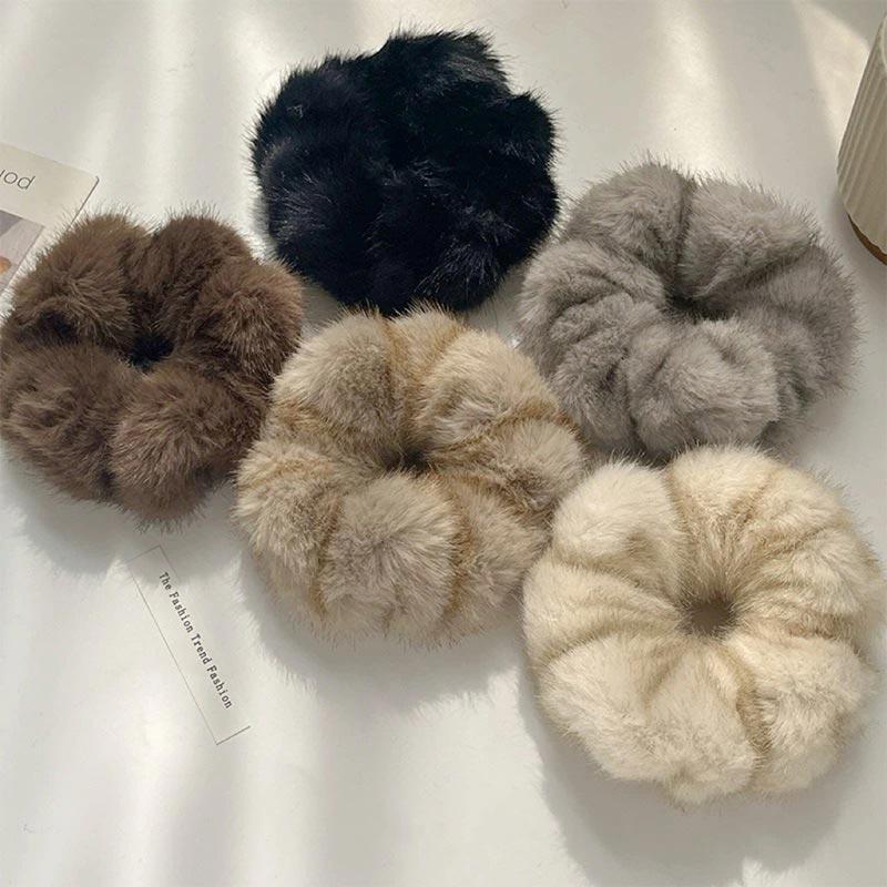 Autumn/Winter Plush Large Hair Rope For Women Exquisite Simulation Mink Headband Scrunchies Fashion Hair Accessories Korean INS