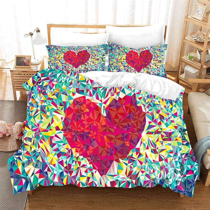 Girls Teen Romantic Bedding Collection King Paris Eiffel Tower Duvet Cover Microfiber British Style Love Heart Cartoon Comforter Cover