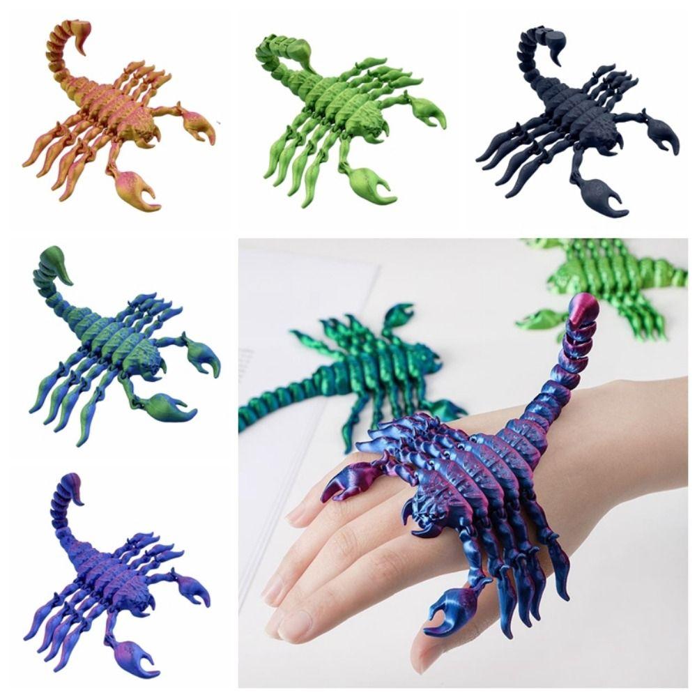 Creative 3D Printed Scorpion Articulated Animal Simulation Model  Model Display