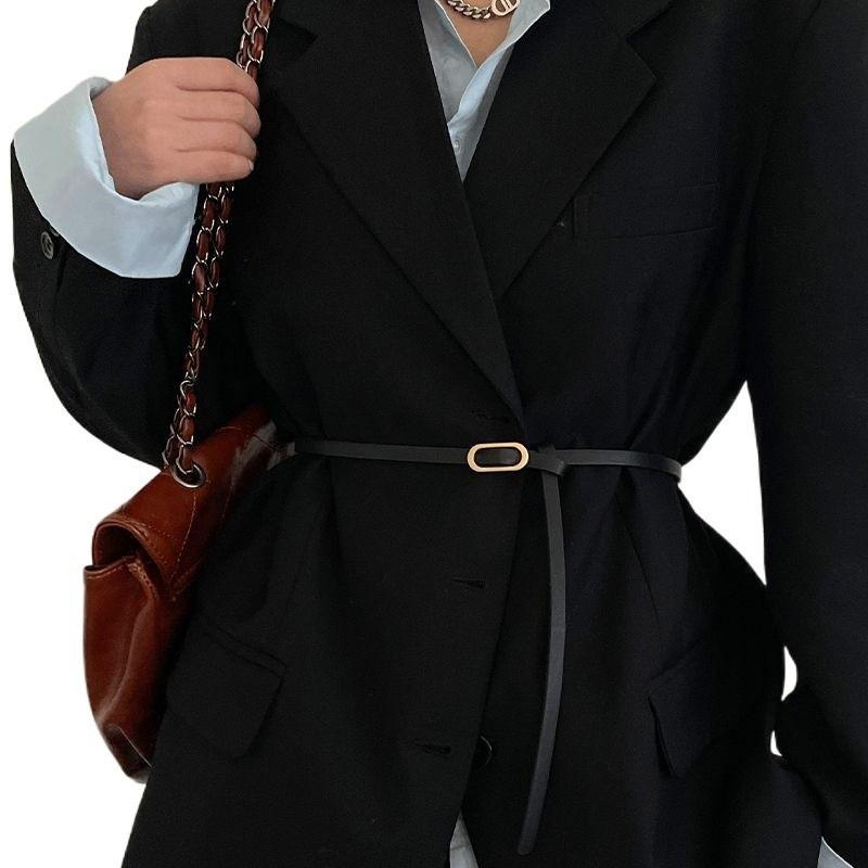 And Black Fashionable Coffee Slim Waist Belt For Women Trendy Korean Inspired Accessory For Any Look