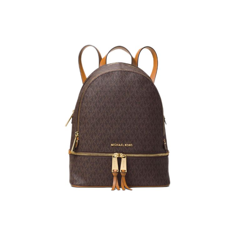 Michael Kors Rhea Monogram Vintage Color Block Commuter Zipper Closure Backpack Women backpack Dark-Brown 30S7GEZB1B200 Basic Set BagDust Bag 27750₽