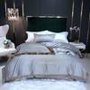 King Size/Queen Size/Full Size Sheet Quilt Cover Pillowcase Set Thick Cotton Bedroom Hotel Business Embroidery Simple Bedding High Quality
