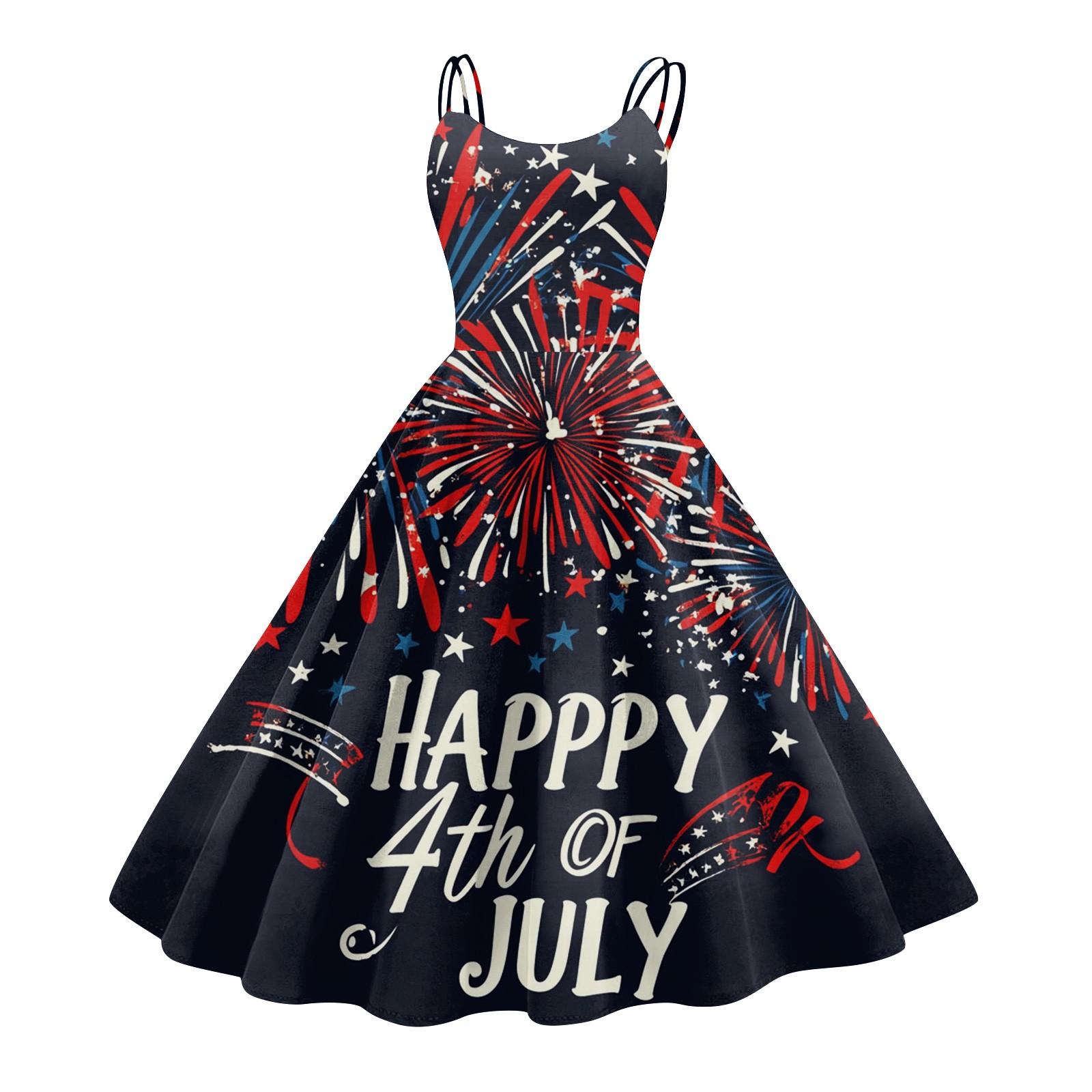 

Женское сексуальное платье с открытыми плечами в стиле панк-винтаж с принтом «День независимости» S чёрный