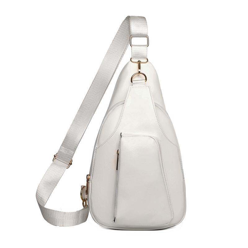 

Нагрудная сумка женская ретро мягкая кожа на плечо дорожная сумка кроссбоди белый