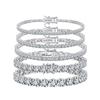Source Jewelry Factory Double Anti-Tarnish Rhodium Coated S925 Silver Full Micro Moissanite Tennis Bracelet for High-End Minimal