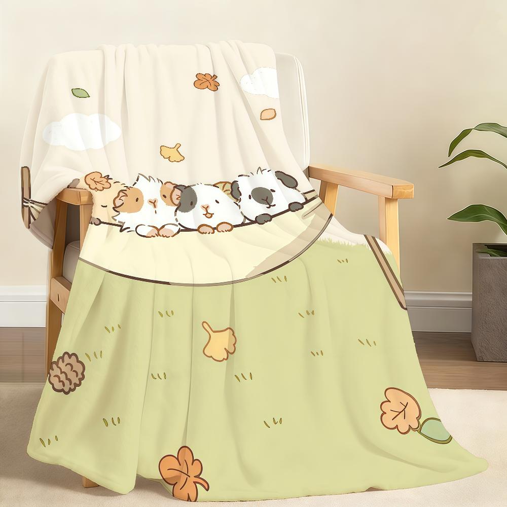 

Cartoon G Guinea Pig Kawaii Blanket For Soft Throw Blanket for Picnic Bed Sofa Home Bedroom Cozy Warm Comfortable 75x90cm