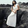 Holiday Style Beach Dress Suit Collar Sleeveless Fungus Rimmed Top + High-waist Skirt