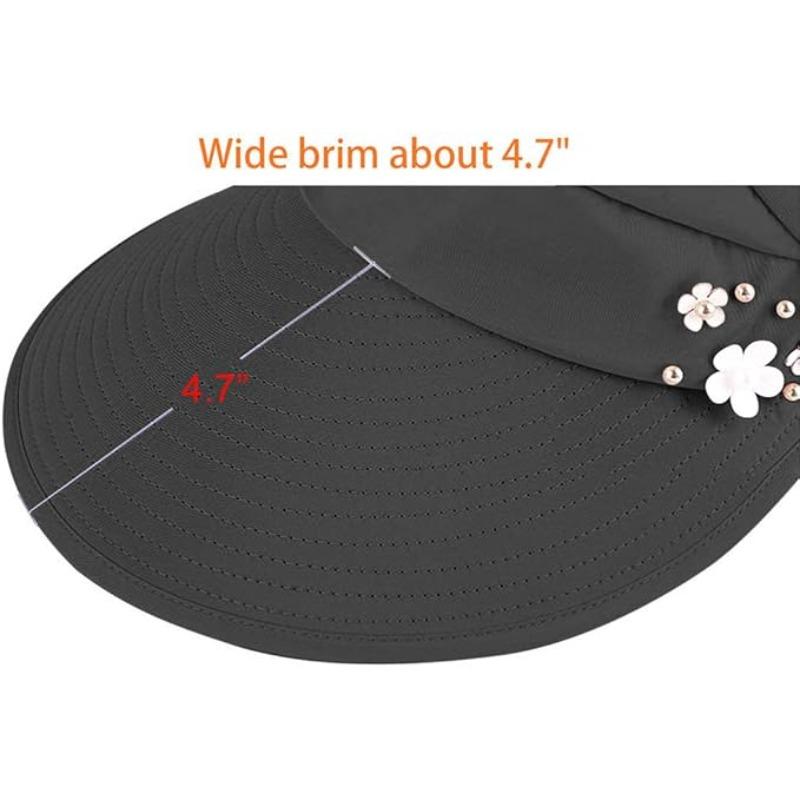 1Pc Outdoor Sun Hats For Women Big Wide Brim Sweatabsorbing Breathable Sportswear Sun Hat Uv Protection Cap Beach Packable Visor