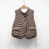 Down vest new national standard 90 down casual autumn and winter light and simple solid color round neck loose coat
