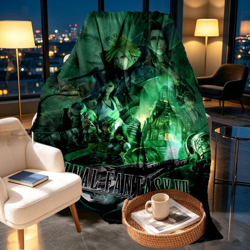 Final Fantasy Print Blanket - Soft & Comfortable, for Bedroom, Travel, Sofa, Home Decoration - Birthday Christmas Gift for Friend