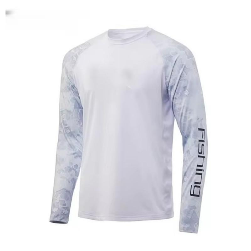 Anti-ultraviolet Long-sleeved Round-neck Fishing Clothes Outdoor Sports Quick-drying Light Breathable