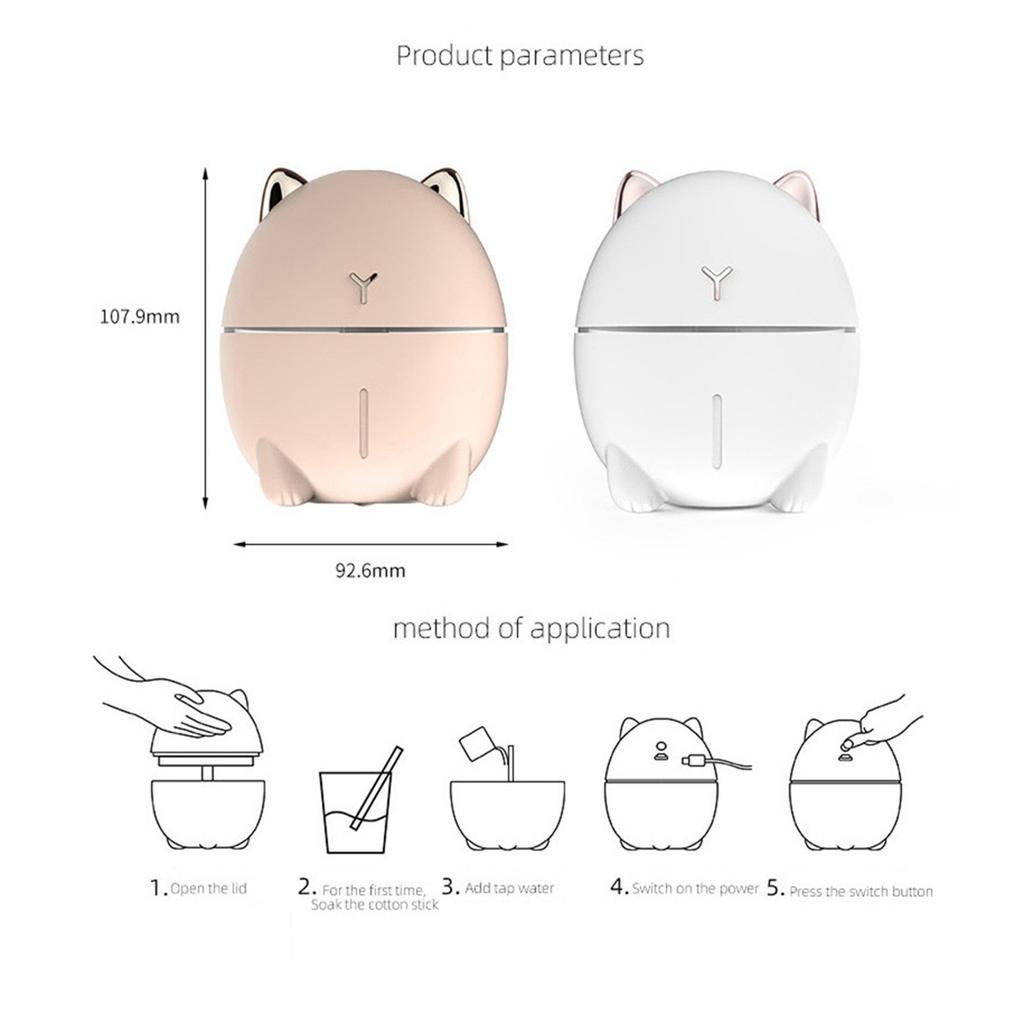 USB-Luftbefeuchter Schreibtisch 200ML Cut Water Mist Diffusor Nachtlicht Feuchtigkeit