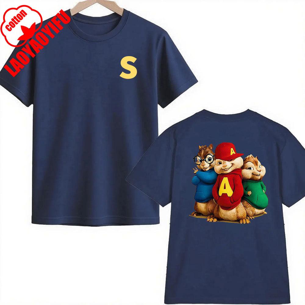 Alvin and The Chipmunks: The Squeakquel's Tshirt Men Women Manfashion 2-sided Print Shirt Is Available for Best Friend Tee Tops