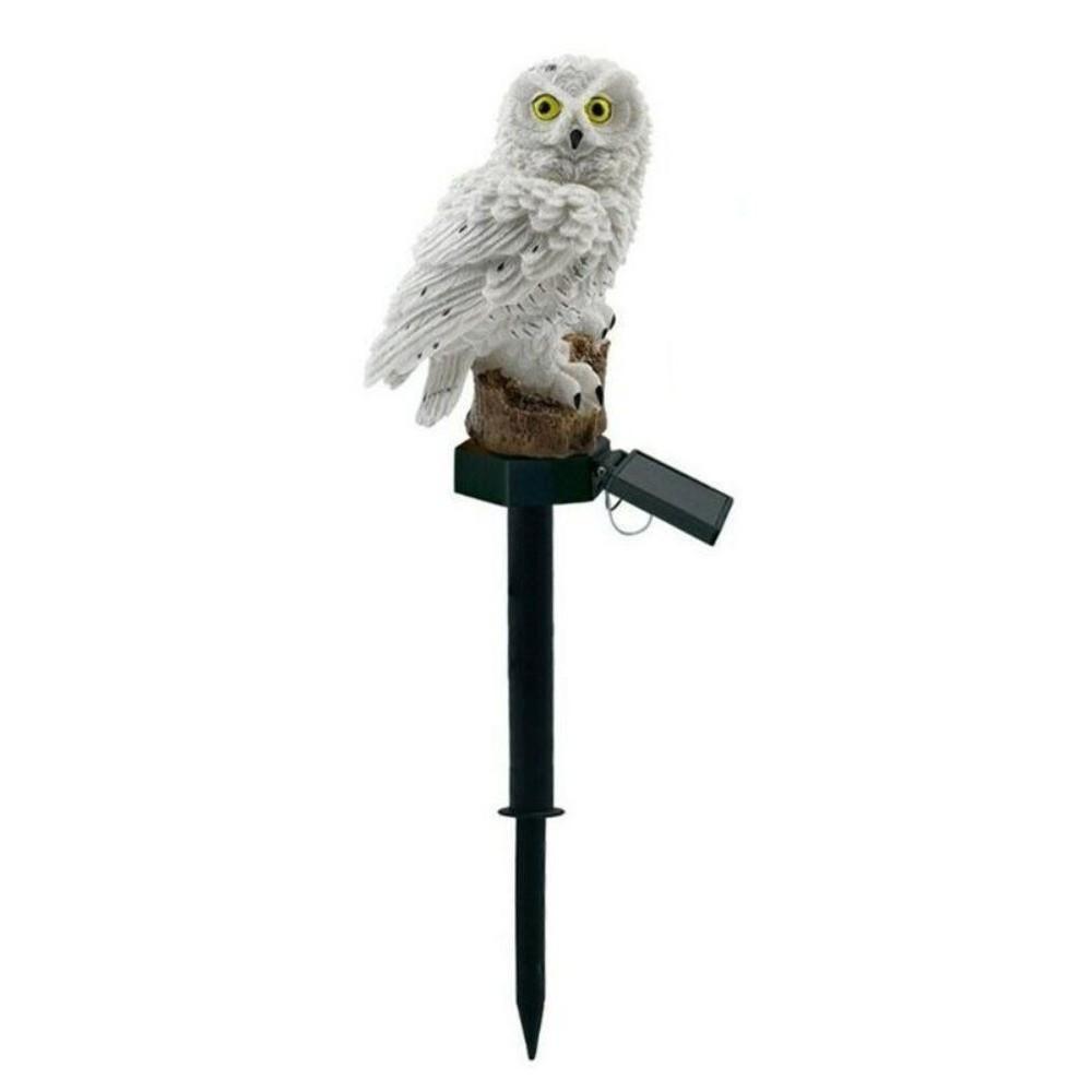 Solar Powered LED Owl Light Waterproof Realistic Animal Statue Solar Light Street Lamp LED Outdoor Lawn Lamp Yard Pathway